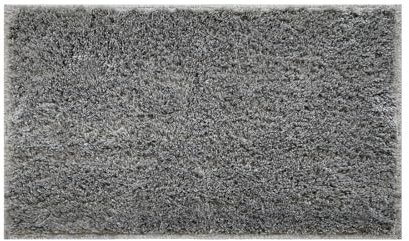Acomoda Textil – Alfombra de Baño Suave y Absorbente para Ducha 44x75 cm. Alfombrilla de Pelo Antideslizante y Gruesa de Bañera Lavable y Cómoda. (1 Unidad, Pelito Gris)