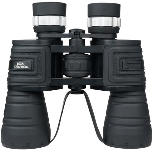 Housunzi 10x50 Ed-Fernglas FüR Erwachsene Volle GrößE Wasserdicht Professionelles Hochleistungs FerngläSer FüR Vogelbeobachtung Jagd Und Konzerte Wandern Im Freien Eisen,Schwarz