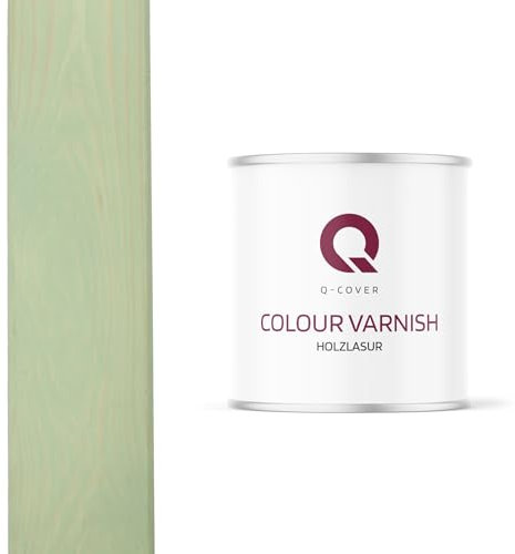 Q-Cover Holzlasur Farbton Olivgrün 2,5 L Satin Holzschutz Holzschutzlasur Lasur Wasserbasierte Innen Außen Lasur Abperleffekt Für Holz