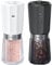FORLIM 2-Speed Gravity Electric Salt and Pepper Grinder Set, 800mAh Rechargeable, Upgraded Auto-Reverse Clean After Stop, Pepper Mill with White LED, Ceramic Grinding Core, Black & White