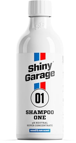 SHINY GARAGE Shampoo ONE 500 ML | Auto Shampoo, Maximale Wirksamkeit Und Ergiebigkeit Für Die Tägliche Autopflege, Sicheres PH-Neutral, Reinigung, Fahrzeugpflege, Starker Schaum, Frischer Duft