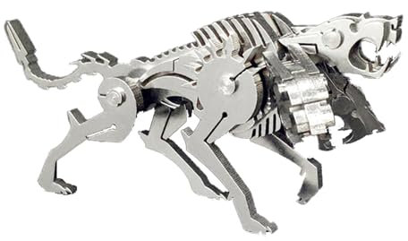 Larcele 3D Metal Mechanical Puzzles for Adults, DIY Assembly Steel Mythical Creatures Series Metal Jigsaw Puzzles Home Decorations Art Crafts Building Toys KJPZ-02 (Cerberus)