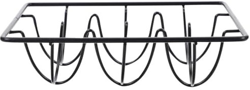ABOOFAN Egg Holder Storage Wire Egg Dispenser Rack Tray for Kitchen Refrigerator Countertop (Black)