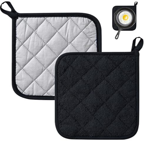 Souvik Maniques de Cuisine Gant Four Résistantes à la Chaleur Antidérapantes et Lavables Gants de Protection pour Cuisson Barbecue et Four sans Gants