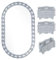 Mirthben 18pcs Oval Schienen Set, City Zug Schienen, bestehend aus Cross Track Gerade, Kurven Schienen, Spielzeug Eisenbahnschienen kompatibel mit dem Marktführer ab 2 Jahren