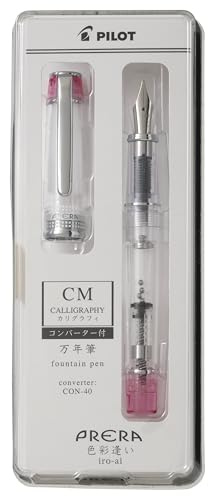 PILOT PRERA Fountain Pen Colour Matching CM Calligraphy Clear Pink PFPR1TPCM
