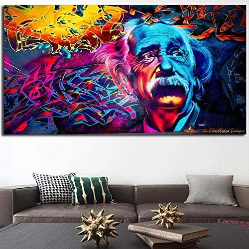 SZTVECFW Einstein Puzzle Puzzles Puzzles Puzzles 1000 Teile Intellektuelles Spielzeug Holzpuzzle Puzzle Graffiti Straße Berühmter Wissenschaftler