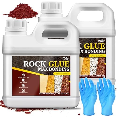Liant pour Gravier - Colle Extra Forte pour Pierres, Fixateur pour Gravier, Resine Gravier pour Fixer Pierres, Écorce - Liant Gravier Extérieur pour Allées de Jardin, Chemins en Pierre (2 Liter)