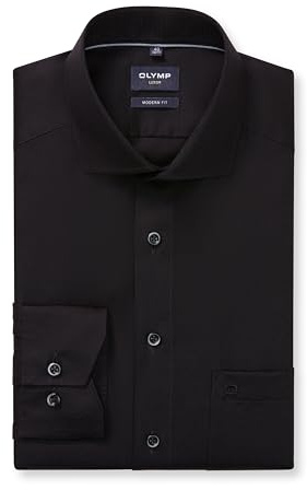 OLYMP Herren Oberhemd Langarm Luxor,Jacquard,465 Modern Fit 20,16 Royal Kent