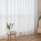 MIULEE Sheer Voile Vorhang mit Ösen Transparente Optik Gardine Ösenvorhang Ösenschal Transparent Durchsichtig für Schlafzimmer Wohnzimmer 300x245 cm (B x H) 1er Set Weiß