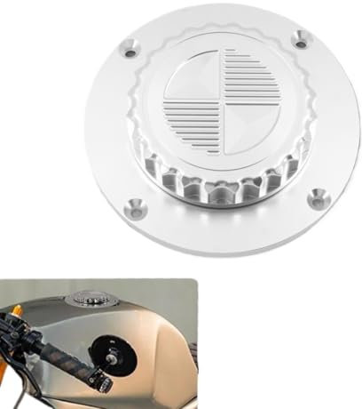 Tankdeckel für Motorrad Motorrad-Öltankdeckel/Fit for BMW K-Serie K75 K100 K1100 K1100RS K75RT K75C K100RS K1100LT CNC-Benzin-Gastankdeckel(Chrome Gas Cap)