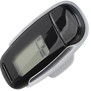 Schrittzähler Mini -Schrittzähler Großer LCD -Bildschirm USB Wieder Aufladbar Genaue Tragbare Leichte Schrittzähler mit Lanyard für Frauen Männer Kinder (Schwarz)