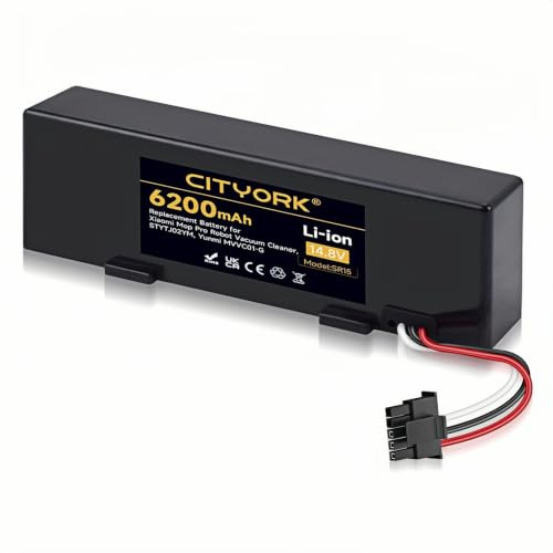CITYORK 6200mAh/14,4V Li-Ion Akku für Xiaomi Mop S12/ Xiaomi T12/Mop Pro, Ersatzakku kompatibel mit Xiaomi Mijia STYTJ02YM / XMSTJQR2S Batterie