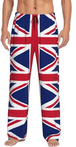 British Flag Mens Pajama Pants Pajama Bottoms Loose Long Pj Pant Sleepwear Lounge Pants With Pockets