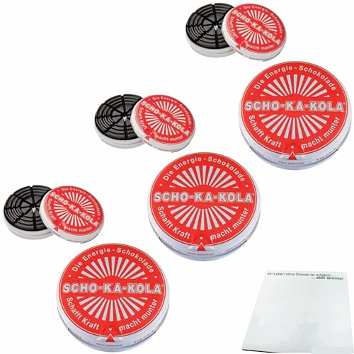 usy Bundle für Scho-Ka-Kola Original Zartbitter rot 3er Pack (3x100g Dose) + usy Block