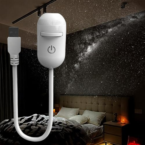 HYPYXUS Galaxy Projector, 2-in-1 Starry Sky Projector & Night Light, 360° Adjustable LED Space Galaxy Lamp, Milky Way Mood Lighting, HD Image Star Projectors for Bedroom Hallway Ceiling Decor (12Pcs)