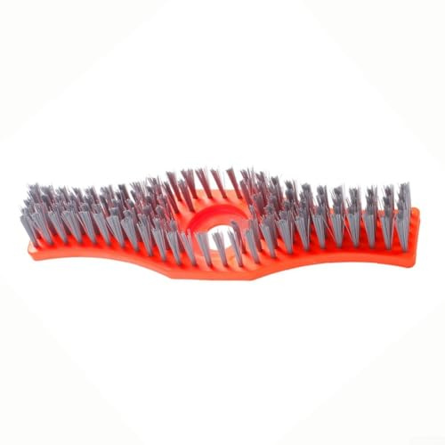 Brosse de nettoyage robuste pour tondeuse à gazon avec poils bi-matériaux pour un grattage agressif et un contact doux si nécessaire (A)
