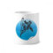 DIYthinker Wintersport Skier und Skistöcke Muster Keramik Zahnbürste Stifthalter Tasse Weiß Cup 350ml Geschenk 9.6cm x 8.2cm hoch Durchmesser