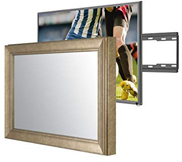 New York TV Mirror Frame,55-inch 1080p Full HD Smart TV, Wall Bracket and Infra Red Extender (55-inch, Bronze Black)