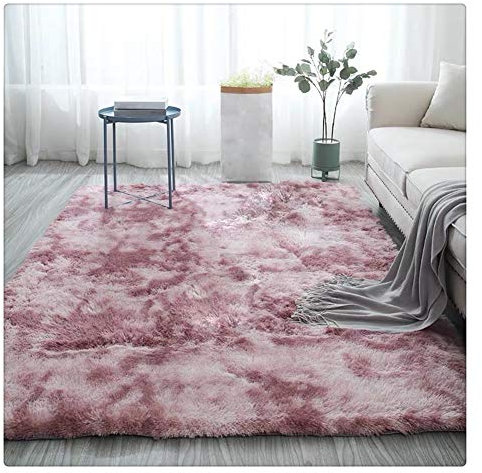 SimidunEUR Tappeto Shaggy - Tappeto a Pelo Lungo Morbido per Soggiorno, Camera da Letto, cameretta dei Bambini, Sala da Pranzo,Rosa Viola,120 * 200 CM