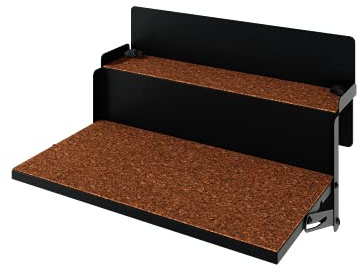 LEVIRA Beistelltische, Balkonhängetisch Klappbar, Balkontisch Hängetisch ForFun, 48 x 35 x 29 - Schwarz