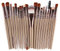 Makeup Brushes ZHIYE Make up Brush Set 20 PCs Professional Face Eyeliner for Foundation Blush Concealer Eyeshadow with Travel Brown