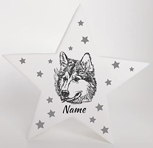 Bambinella® LED Leuchte Nachlicht Husky - Deko - 11,5cm x 4cm x 11cm