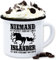 Emaille Tasse Blechtasse - Pferde - Tassen - Niemand ist perfekt aber mit einem Isländer ist man verdammt nah dran I Geschenk Islandpferde I Islandpony Geschenke - 300 ml - Weiß Schwarz