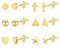 Ohrringe Gold Ohrstecker Set Damen, 6 Paar 14k Vergoldet Multipack Ohrstecker Knorpel Kleine Ohrringe Set 9ct Gold Ohrstecker Herz Kugel Stern Dreieck Silber 925 Ohrringe Gold 585 333 Damen Frauen