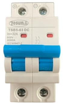 Interruttore combinato DC (Magnetotermico + Differenziale) Residenziale 1P, 2P, 4P. (2P 50A)