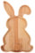 MAGICLULU Plateau de service en bois en forme de lapin de Pâques, plateau de charcuterie pour collation, assiette de fromage à viande 28,5 x 18 x 1,5 cm