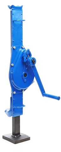 Wiltec Stahlwinde 3000 kg mit Bauhöhe 725 mm, 350 mm Hubhöhe, Robuste Zahnstangenwinde, Hubwinde mit 2 Ansätzen, Stockwinde