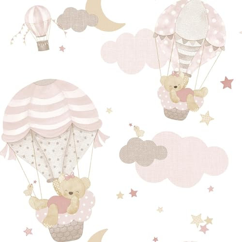 Galerie 14818 Little Explorers 2 Pink Hot Air Balloons Wallpaper Roll