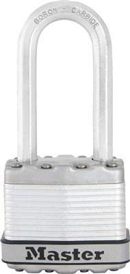 MASTER LOCK Cadenas Haute Sécurité [A Clé] [Acier Laminé] [Extérieur] [Anse M] M1EURDLF - Idéal pour les remises, les garages, les clôtures et les portails