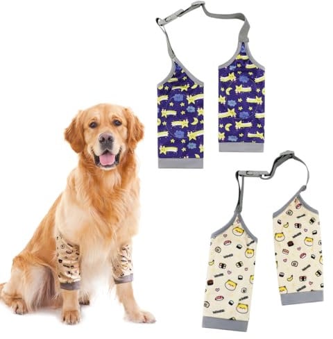 2 Stück Ellenbogenbandage Hund, liegeschwielen Hundebody Nach Op, Kniebandage Hund Hinterbein, Pfotenschutz Hund, Mittelgroße und Große Hunde Chirurgie Erholung Recovery Sleeve für Vorderbeine (XL)