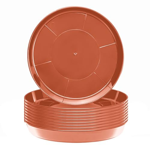 Garronda Blumentopf Untersetzer GD-0026 (10 Stück Terrakotta, ⌀ 40cm H 5,2cm)