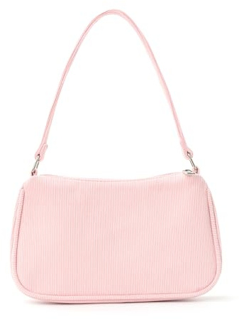 AfitLulu Klein Umhängetasche Damen Denim Schultertasche mit Handkette und Abnehmbarem Schultergurt, Kleine Y2k Fashion Unterarmtasche Hobo Bag mit Reißverschluss