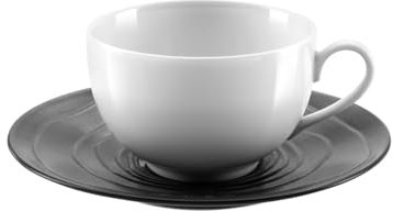 Médard de Noblat Escale Noir - Coffret 6 tasses et soucoupes café