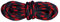 Mountval Cordones, cordones de zapatos de alto rendimiento para caminatas y botas de exterior, ultra fuertes, 1 par (150 cm - 60 inch - 7 a 8 pares de ojales / 9131 - Negro con Rojo)