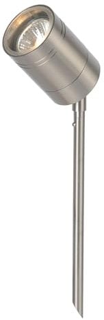 LUCIDE ARNE-LED - Gartenstrahler - Ø 6,3 cm - LED - GU10-1x5W 2700K - IP44 - Chrom Matt