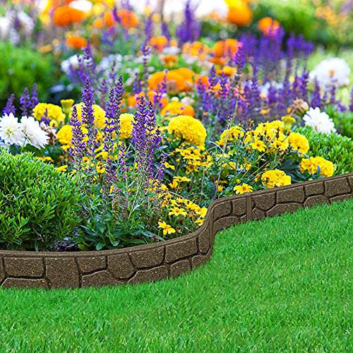 EZ Border Stone Garden Edging In Earth (Pack of 3)