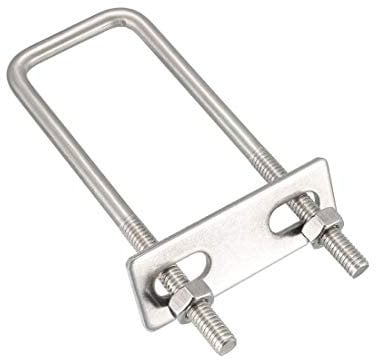 sourcing map 2 Stück Vierkant U-Bolzen Bügelschrauben Bügelbolzen 1-1/4(31mm) Innenbreite 304 Edelstahl M6 mit Muttern Rahmengurte