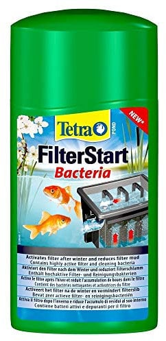Tetra Pond FilterStart - hochaktiver Bakterienmix aus Filter- und Reinigungsbakterien, verlängert die Reinigungsintervalle des Teichfilters, 1 L
