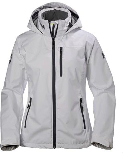 Helly Hansen Women's W Crew Hooded Jacket, Grey Fog, S