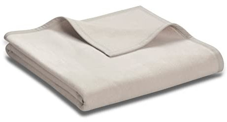 biederlack® flauschig-weiche Kuscheldecke aus Baumwolle und Polyacryl I Made in Germany I Öko-Tex I nachhaltig produzierte Sofadecke I einfarbige Wohndecke Cotton Uni - Silber I Decke in 150x200 cm