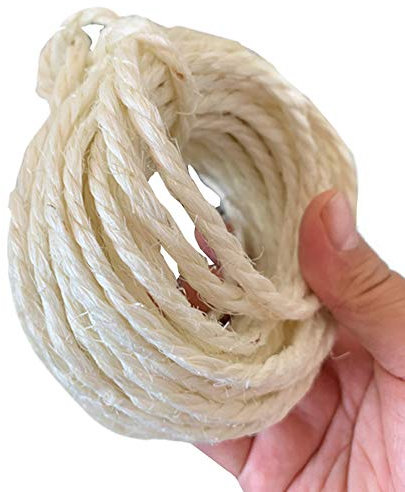 SimidunEUR Sisalseil-Trosse für Kratzbäume + Katzenbaum,ø 6 mm,Länge 50 M