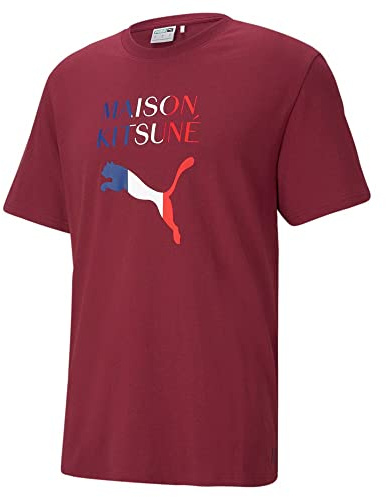PUMA X Maison Kitsune Oversized Tee, Rhododendron, XXL