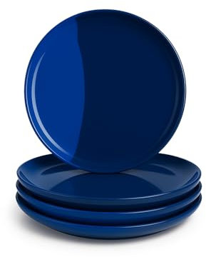 Melamine Dinner Plates | Durable Unbreakable Melamine Plate | Shatter-Proof and Chip-Resistant | Dishwasher Safe, BPA Free | Lightweight Dinnerware Set of 4 | Perfect for Parties, Picnics, BBQ | 11 In