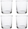 Tradineur - Set de 4 vasos de cristal de 36 cl, P4, pack, juego de vasos para agua, bebidas, cerveza, licores, 8,9 x 8,5 cm, ligeros, aptos para lavavajillas