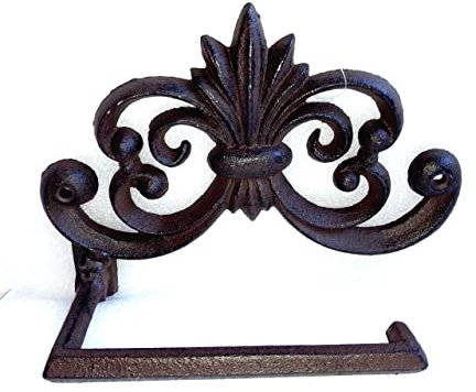 DÉROULEUR Mural DE Papier Toilette Fleur DE LYS en Fonte